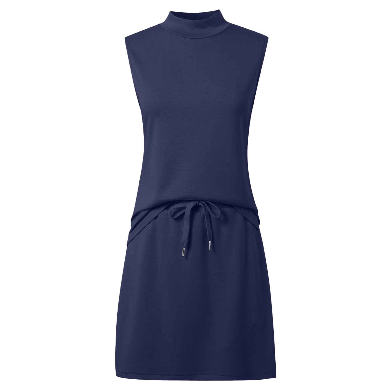 thumbnail image 5 of Conjunto de chaleco con cuello medio alto y falda de cintura alta para mujer: tejido transpirable, estilo versátil, 5 of 8